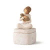 Willow Tree Kindness Girl With Cat Figurine Keepsake Box -Hallmark Shop Kindness Girl Figurine Keepsake Box 28178 01