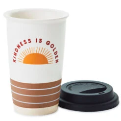 Hallmark Kindness Is Golden Ceramic Travel Mug, 9 Oz. 5 Hallmark Kindness Is Golden Ceramic Travel Mug, 9 Oz. -Hallmark Shop Kindness Is Golden Sunshine Ceramic Travel Mug 1SNN1004 03
