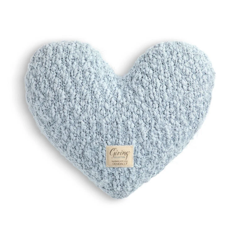 Demdaco Soft Blue Giving Heart Pillow 1 Demdaco Soft Blue Giving Heart Pillow