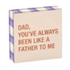 Like A Father To Me Funny Wood Quote Sign, 4x4 5 Like A Father To Me Funny Wood Quote Sign, 4x4 -Hallmark Shop Like a Father to Me Funny Wood Quote Sign for Dad 115854 01