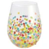 Enesco Lolita Confetti Handpainted Stemless Wine Glass, 20 Oz. -Hallmark Shop Lolita Confetti Handpainted Stemless Wine Glass 6008464 01