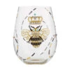Lolita Queen Bee Handpainted Stemless Wine Glass, 20 Oz. 6 Lolita Queen Bee Handpainted Stemless Wine Glass, 20 Oz. -Hallmark Shop Lolita Queen Bee Stemless Wine Glass 6010895 01