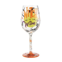 Enesco Lolita Witch Way To The Wine Glass, 15 Oz.