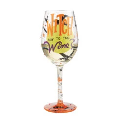 Enesco Lolita Witch Way To The Wine Glass, 15 Oz. -Hallmark Shop Lolita Witch Way to the Wine Halloween Wine Glass 6012494 03