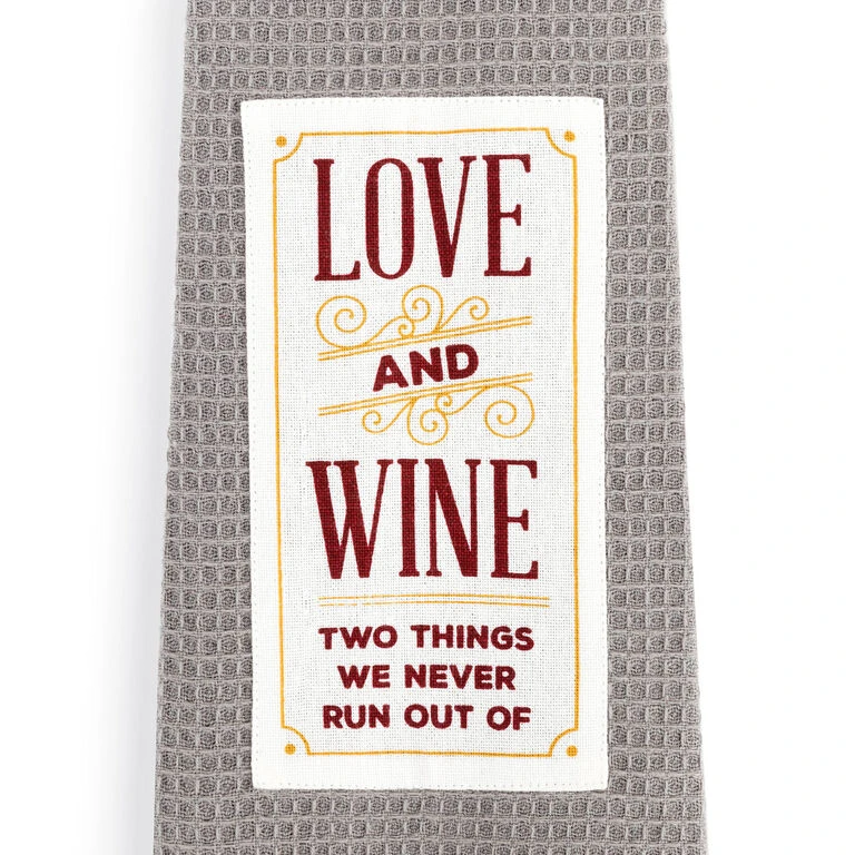 Demdaco Love And Wine Kitchen Towel Boa 2 Demdaco Love And Wine Kitchen Towel Boa - Image 2