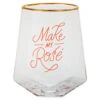 Hallmark Make My Rosé Geometric Stemless Wine Glass, 19 Oz. -Hallmark Shop Make My Ros Geometric Stemless Wine Glass 1BRW3240 01
