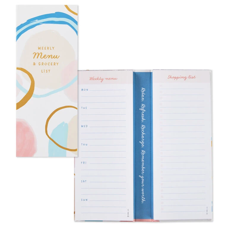 Hallmark Weekly Menu And Grocery List Memo Pad Set In Folio 2 Hallmark Weekly Menu And Grocery List Memo Pad Set In Folio - Image 2