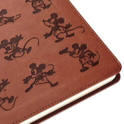 Hallmark Disney Mickey Mouse Brown Faux Leather Journal -Hallmark Shop Mickey Mouse Drawings Brown Faux Leather Notebook 5HWJ6940 05