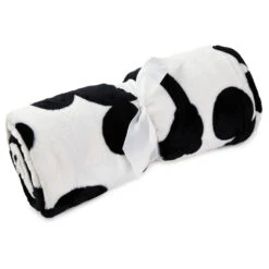 Hallmark Disney Mickey Mouse Silhouettes Throw Blanket, 50x60 -Hallmark Shop Mickey Mouse Silhouette BlackWhite Plush Blanket 1DYG2056 03