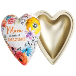 Amazing Mom Art Heart Trinket Box, 3.5" 5 Amazing Mom Art Heart Trinket Box, 3.5" -Hallmark Shop Mom All Kinds of Amazing HeartShaped Trinket Box 1003480350 03