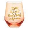 Hallmark Mom, The Perfect Blend Stemless Wine Glass 14 Oz. -Hallmark Shop Mom the Perfect Blend Stemless Wine Glass 1BRW3213 01