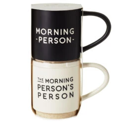 Hallmark Morning Person Stacking Mugs, Set Of 2 -Hallmark Shop Morning Person Stacking Mugs 1SNN1068 03