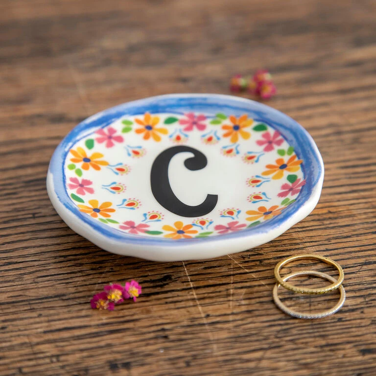 Natural Life Initial Trinket Dish, C 2 Natural Life Initial Trinket Dish, C - Image 2