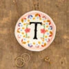 Natural Life Initial Trinket Dish, T -Hallmark Shop Natural Life Initial Trinket Dish DSH242 01