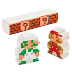 Hallmark Nintendo Super Mario Bros.® Mario And Luigi Salt And Pepper Shakers, Set Of 3 5 Hallmark Nintendo Super Mario Bros.® Mario And Luigi Salt And Pepper Shakers, Set Of 3 -Hallmark Shop Nintendo Super Mario Luigi Salt And Pepper Shaker Set 1NIT1001 03