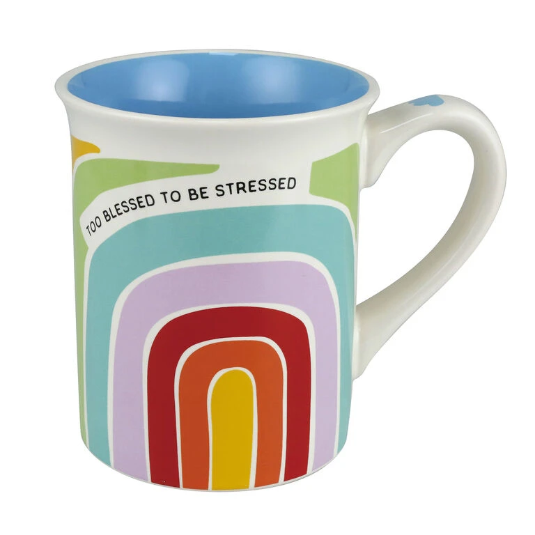 Our Name Is Mud Too Blessed Rainbow Mug, 16 Oz. 1 Our Name Is Mud Too Blessed Rainbow Mug, 16 Oz.