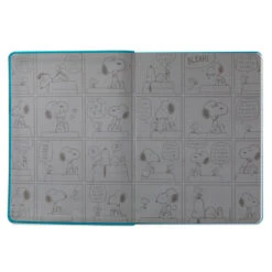 Hallmark Peanuts® Snoopy And Woodstock Faux Leather Notebook -Hallmark Shop Peanuts Snoopy and Woodstock Etched Blue Notebook 1HWJ7053 03