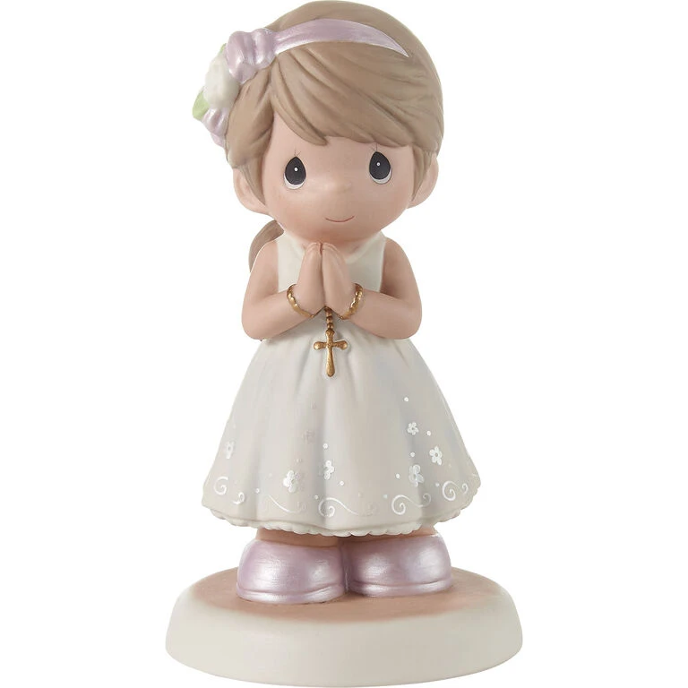 Precious Moments Blessings On Your First Communion Brunette Girl Figurine, 5.3" 1 Precious Moments Blessings On Your First Communion Brunette Girl Figurine, 5.3"