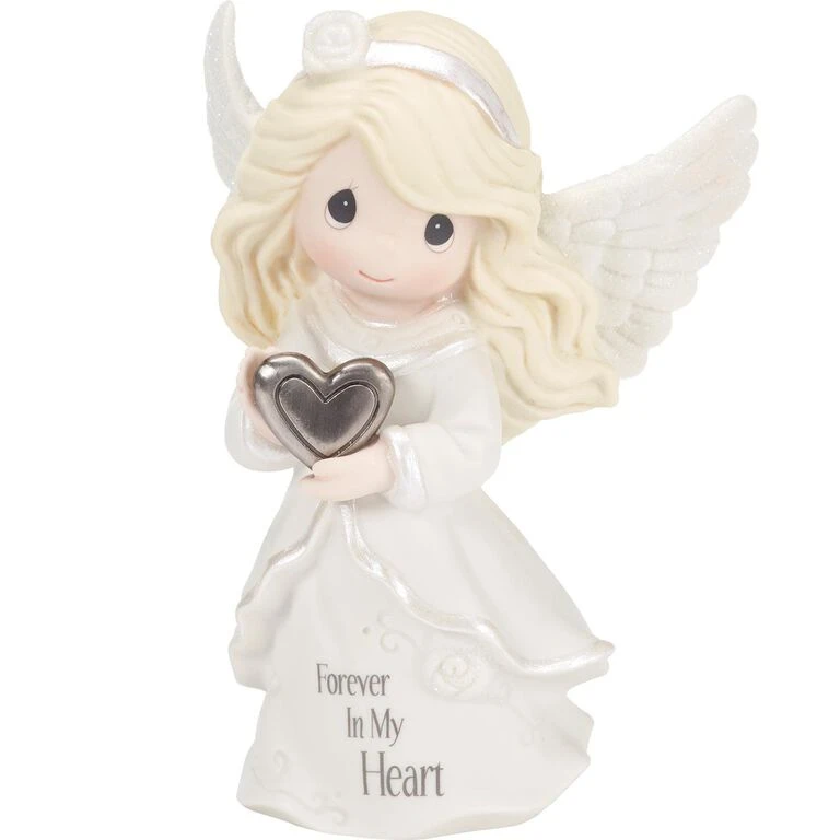 Precious Moments Forever In My Heart Angel Memorial Figurine, 4.75" H 1 Precious Moments Forever In My Heart Angel Memorial Figurine, 4.75" H