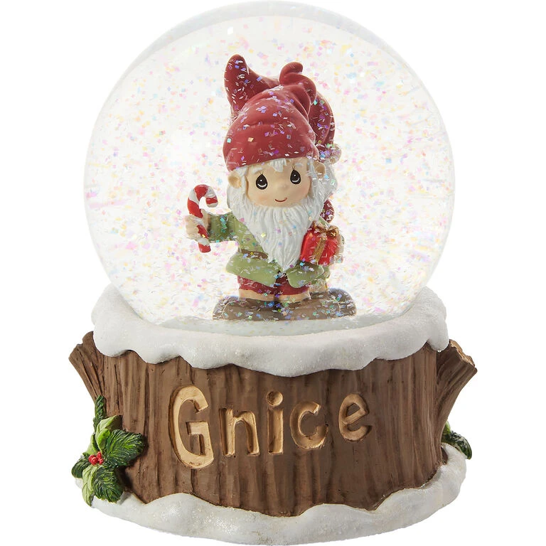Precious Moments Gnaughty Or Gnice Gnomes Musical Snow Globe, 5.5" 1 Precious Moments Gnaughty Or Gnice Gnomes Musical Snow Globe, 5.5"