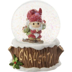 Precious Moments Gnaughty Or Gnice Gnomes Musical Snow Globe, 5.5" 5 Precious Moments Gnaughty Or Gnice Gnomes Musical Snow Globe, 5.5" -Hallmark Shop Precious Moments Gnomes Musical Snow Globe 211107 02