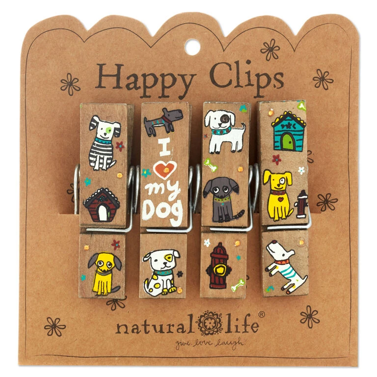 Natural Life Heart My Dog Happy Clips, Set Of 4 1 Natural Life Heart My Dog Happy Clips, Set Of 4