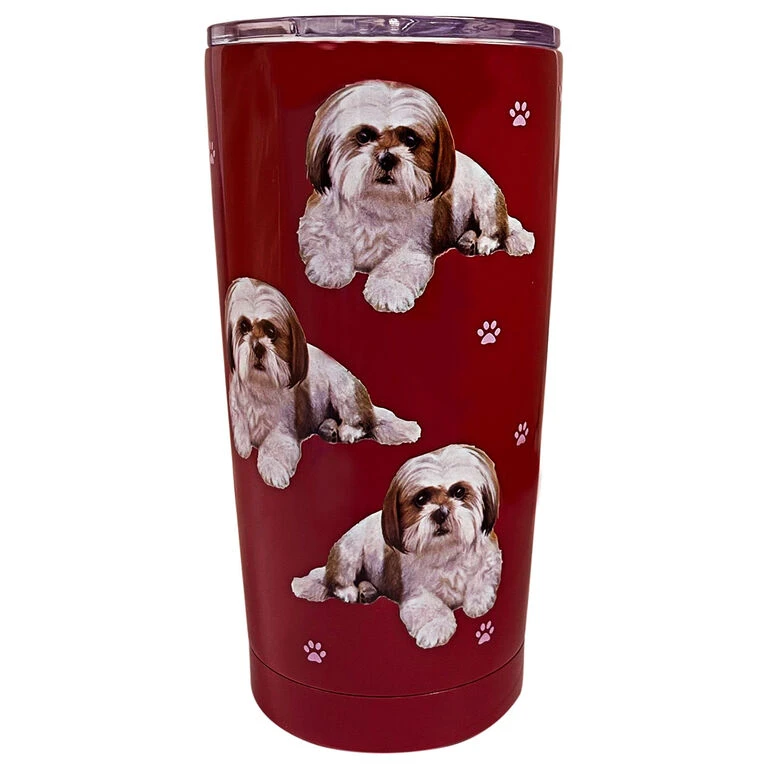 E&S Pets Shih Tzu Stainless Steel Tumbler, 20 Oz. 1 E&S Pets Shih Tzu Stainless Steel Tumbler, 20 Oz.