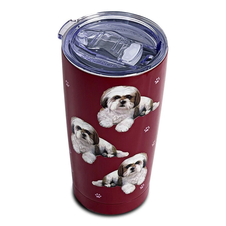 E&S Pets Shih Tzu Stainless Steel Tumbler, 20 Oz. 2 E&S Pets Shih Tzu Stainless Steel Tumbler, 20 Oz. - Image 2