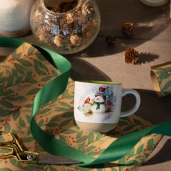 Winter Friends Mug And Matching Card -Hallmark Shop Snowman and Cardinals Mug With Card 2020220254 04