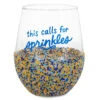 Hallmark Sprinkle Dip Wine Glass, 16 Oz. -Hallmark Shop Sprinkles Celebration Beaded Wine Glass 1BID1098 01
