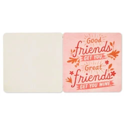 Hallmark Stop And Smell The Rosé: 20 Coasters Celebrating Friends (And Wine) Book -Hallmark Shop Stop and Smell the Ros Book With Coasters 1BOK1574 04