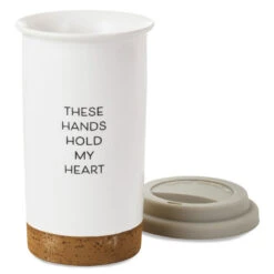 Hallmark These Hands Hold My Heart Ceramic Travel Mug, 12.5 Oz. 8 Hallmark These Hands Hold My Heart Ceramic Travel Mug, 12.5 Oz. -Hallmark Shop These Hands Hold My Heart Travel Mug With Paints 1BBY4852 04