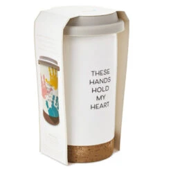 Hallmark These Hands Hold My Heart Ceramic Travel Mug, 12.5 Oz. 9 Hallmark These Hands Hold My Heart Ceramic Travel Mug, 12.5 Oz. -Hallmark Shop These Hands Hold My Heart Travel Mug With Paints 1BBY4852 05