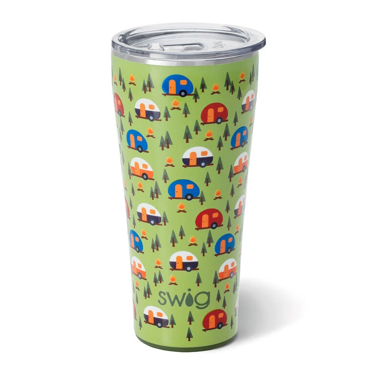 Swig Happy Camper Stainless Steel Tumbler, 32 Oz. 1 Swig Happy Camper Stainless Steel Tumbler, 32 Oz.