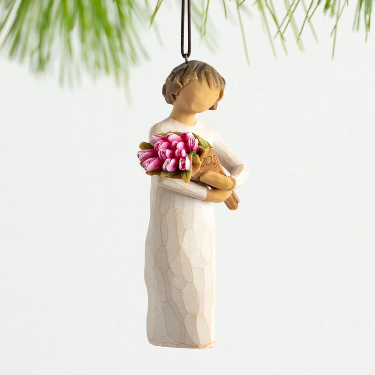 Willow Tree Girl With Tulip Bouquet 2023 Ornament, 4" 3 Willow Tree Girl With Tulip Bouquet 2023 Ornament, 4" - Image 3