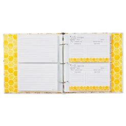 Hallmark Yellow Honeycomb Recipe Organizer Book -Hallmark Shop Yellow Honeycomb Recipe Organizer Book 1TOG1031 03