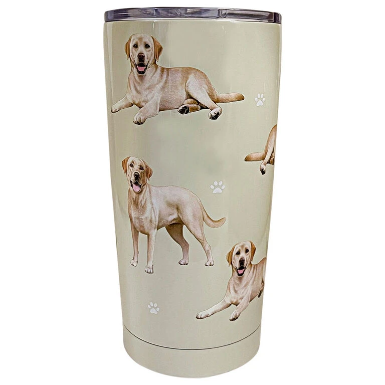 E&S Pets Yellow Labrador Stainless Steel Tumbler, 20 Oz. 1 E&S Pets Yellow Labrador Stainless Steel Tumbler, 20 Oz.