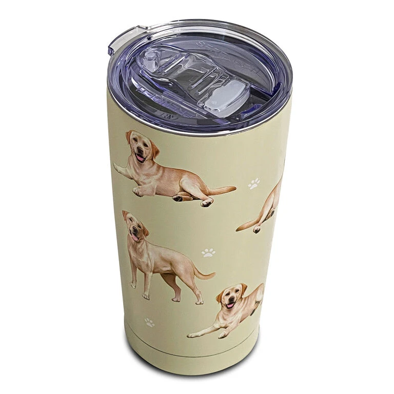 E&S Pets Yellow Labrador Stainless Steel Tumbler, 20 Oz. 2 E&S Pets Yellow Labrador Stainless Steel Tumbler, 20 Oz. - Image 2