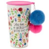 Natural Life You Make The World Better Stainless Steel Pom-Pom Tumbler, 15 Oz. 3 Natural Life You Make The World Better Stainless Steel Pom-Pom Tumbler, 15 Oz. -Hallmark Shop You Make the World Better Stainless Steel Glass WB087 01