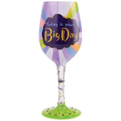 Lolita Your Big Day Handpainted Wine Glass, 15 Oz.